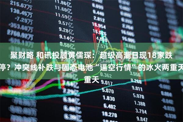 聚财略 和讯投顾黄儒琛：超级高潮日现18家跌停？冲突线补跌与固态电池“逼空行情”的冰火两重天
