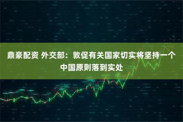 鼎豪配资 外交部：敦促有关国家切实将坚持一个中国原则落到实处