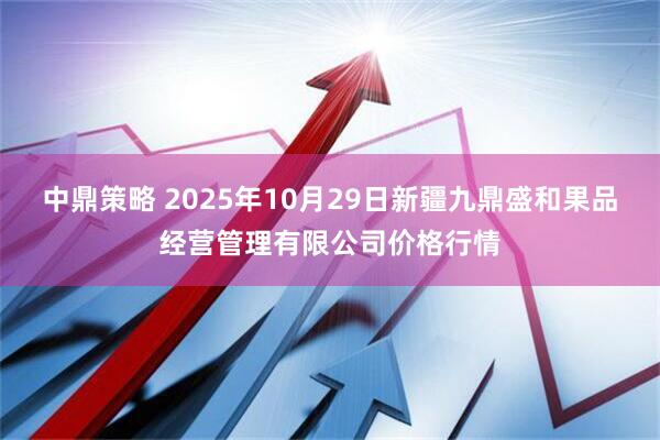 中鼎策略 2025年10月29日新疆九鼎盛和果品经营管理有限公司价格行情